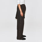Dark brown high waisted wide leg jeans