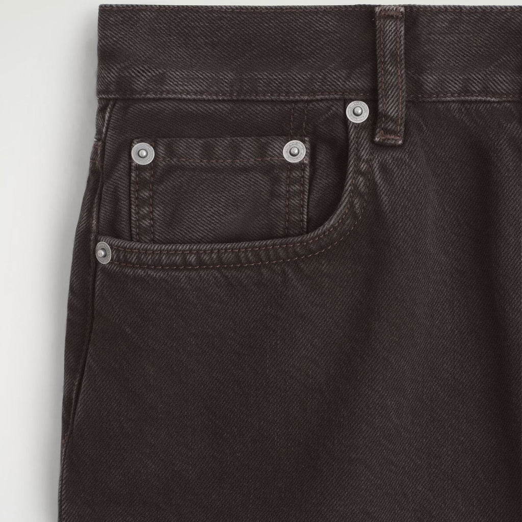 Dark brown high waisted wide leg jeans
