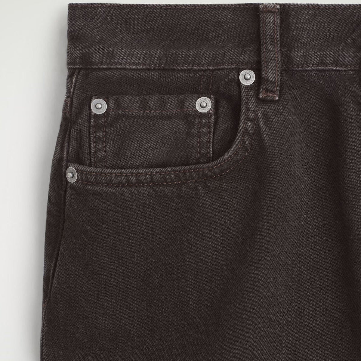 Dark brown high waisted wide leg jeans