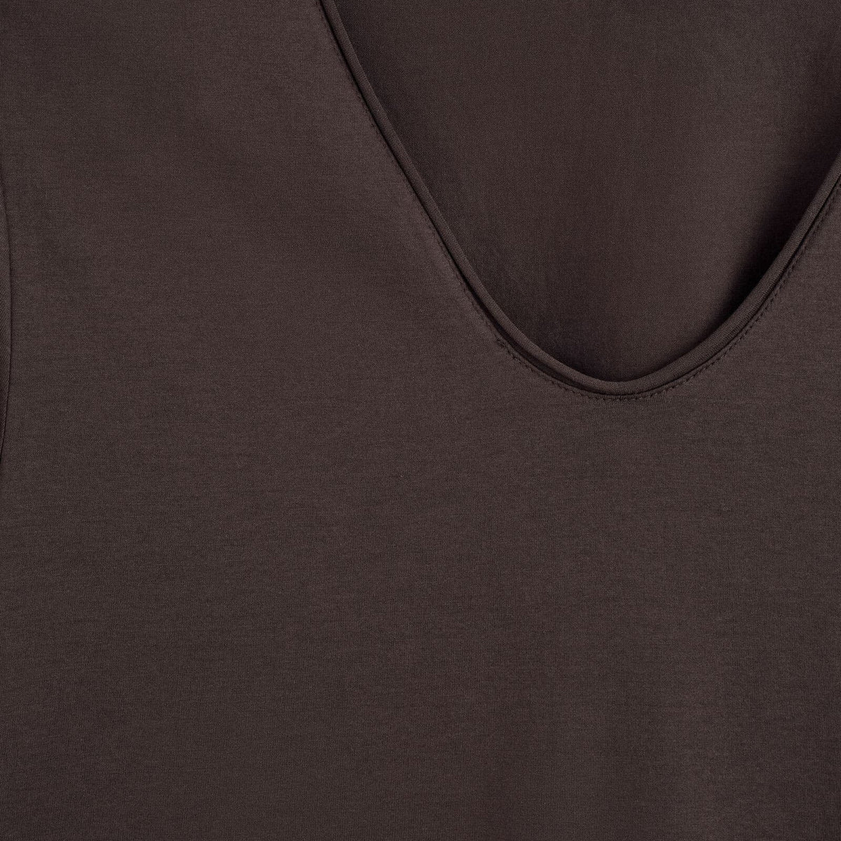 Dark brown v neck short sleeve loose t-shirt