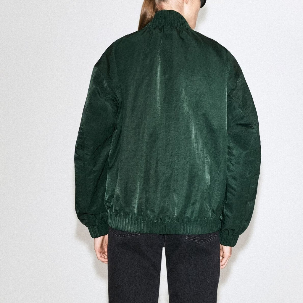 Dark green oversized zip up jacket