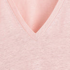 Light pink v neck short sleeve t shirt