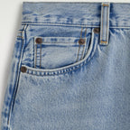 Light wash high waisted wide leg jeans