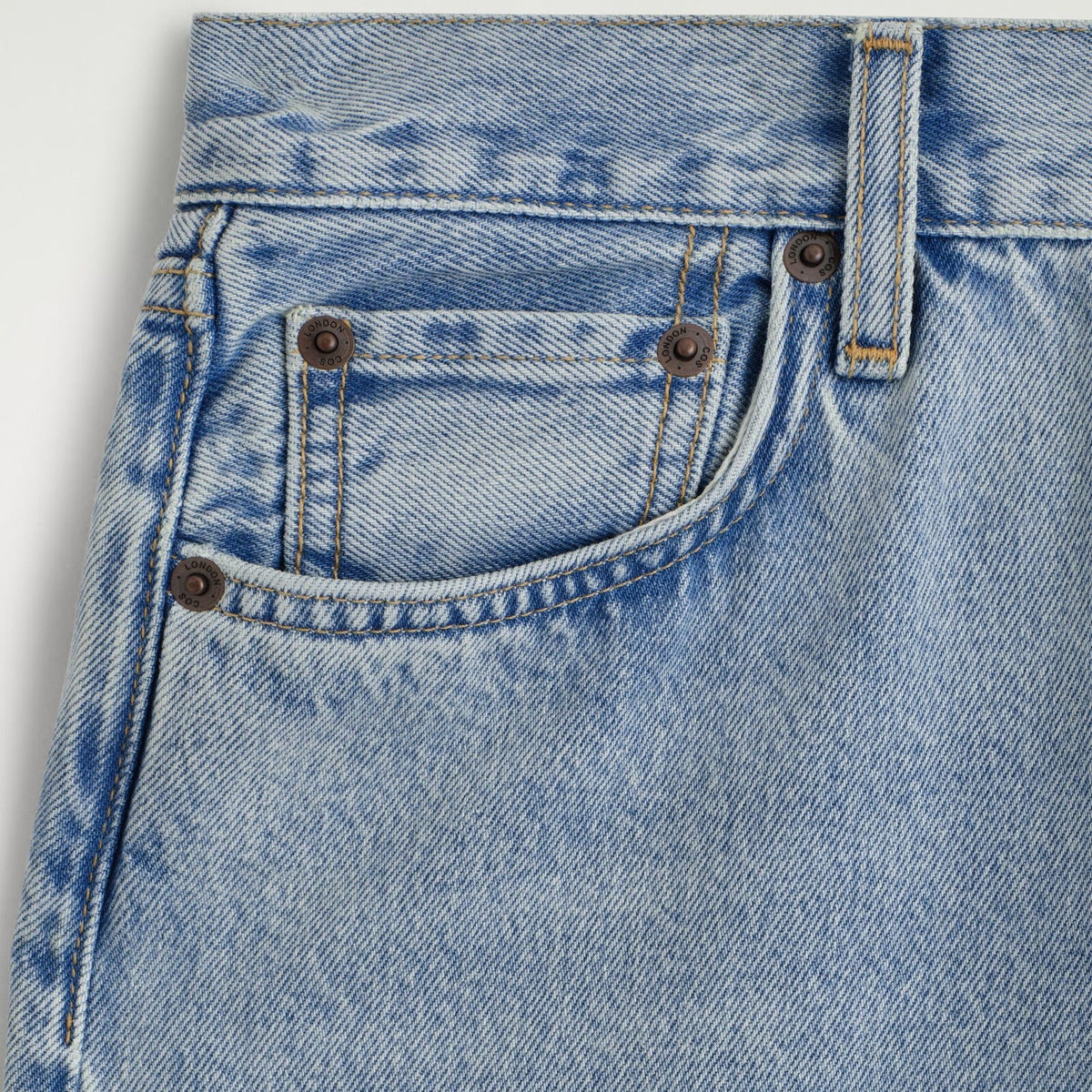 Light wash high waisted wide leg jeans