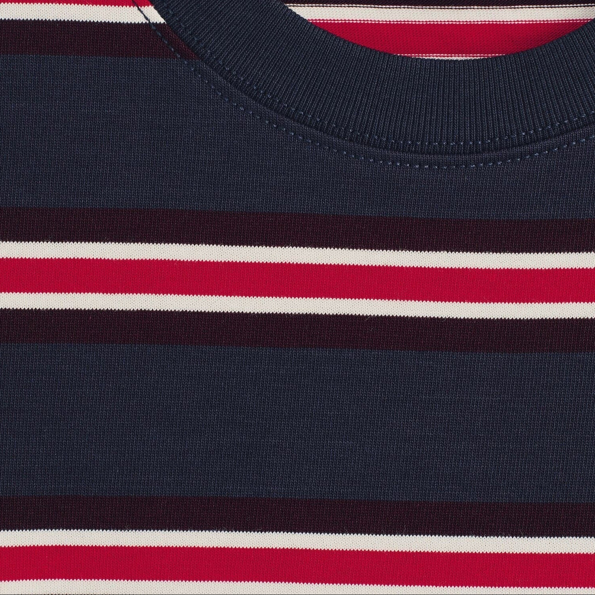Striped crew neck short sleeve t-shirt