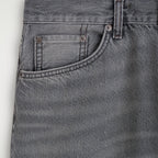 Women's high waisted wide leg grey wash jeans