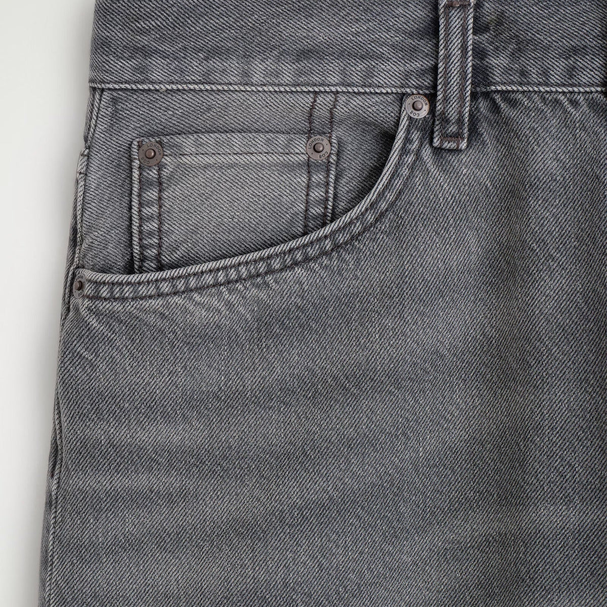 Women's high waisted wide leg grey wash jeans